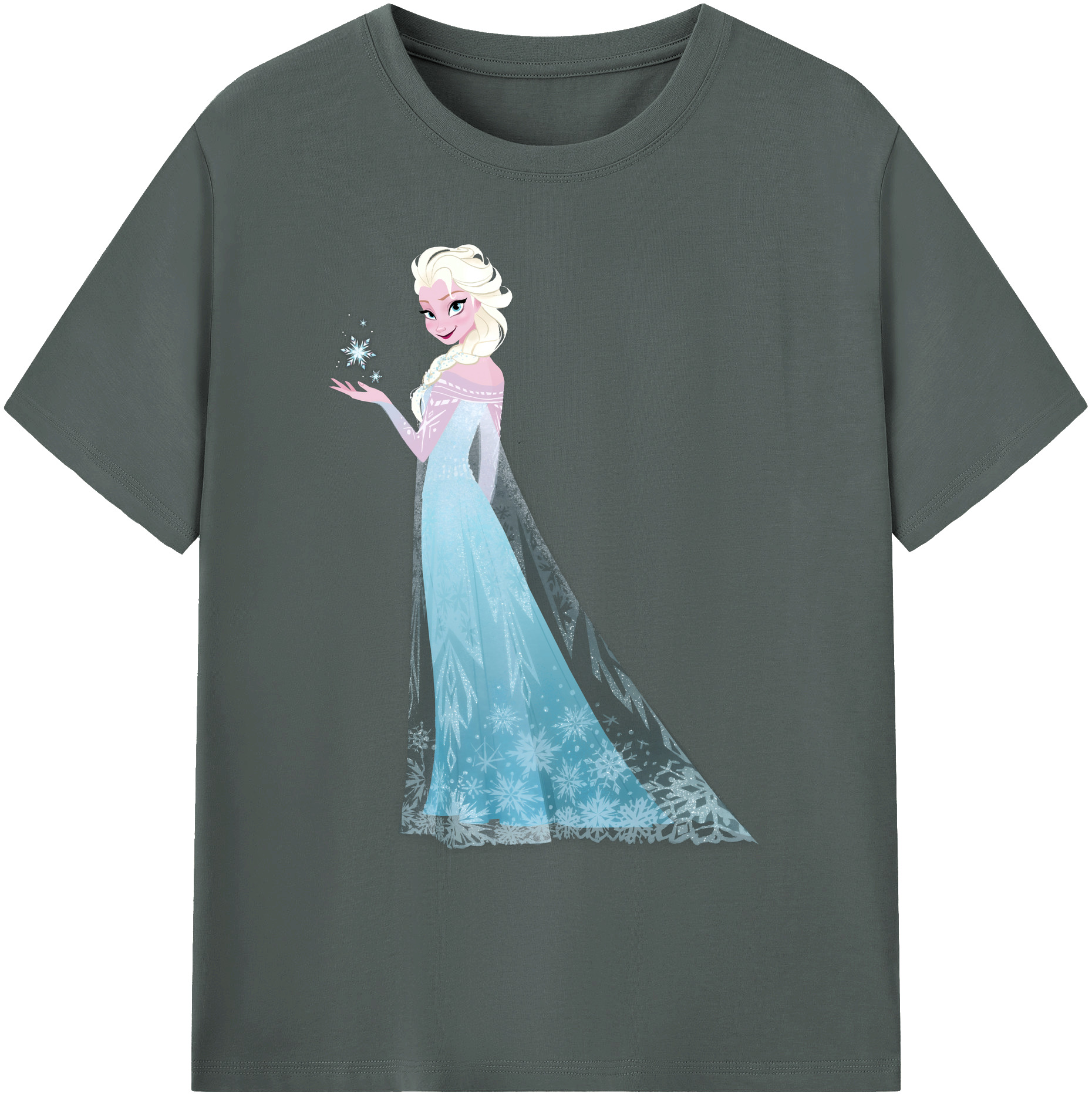 （画像用） アナと雪の女王 アンナ エルサ Frozen Anna Elsa 綿100％ メンズ半袖Tシャツ｜肌触りやわらか＆通気性